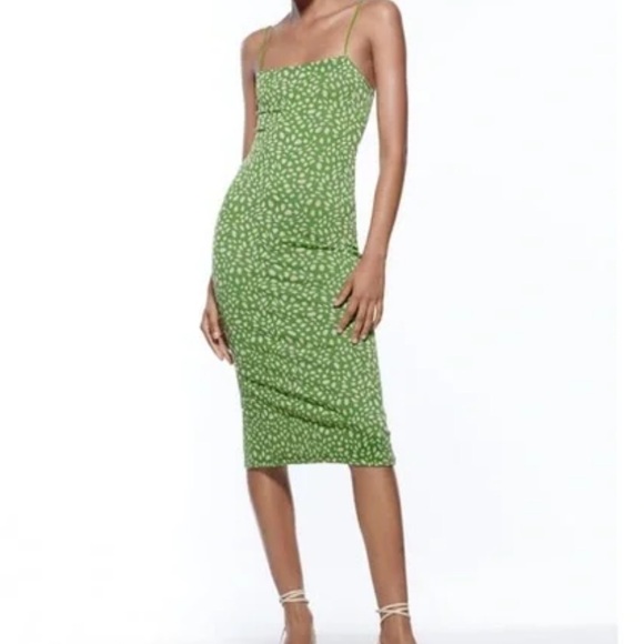 Zara Green Dress S - Picture 1 of 5